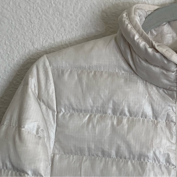 J Crew Puffer Down Quilted Lightweight Coat Jacket Neutral Minimalist S - Picture 6 of 13